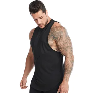 Weiß Schwarz Baumwolle Herren Workout Stringer Bodybuilding Singulett Fitness Gym Tank Top OEM Custom Logo Hochwertige Mode für Männer