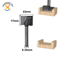 Warrior's Bit 1/4 inci High Speed Steel 2-Flute Alat Pemotong Kayu untuk Mesin Grooving dan Milling CNC OEM/ODM