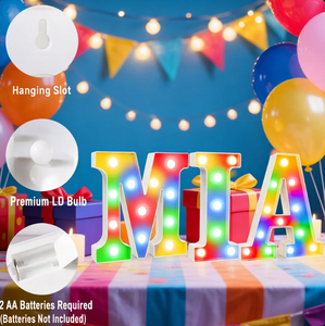 Luci LED a Lettere Luminose da 3ft, 4ft, 5ft per Compleanni, Matrimoni, Bar e Ospedali, Uso Esterno, Installazione a Terra 'Love Mr Mrs' per Interni - Product Image 3