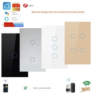 กราฟฟิตีสมาร์ทสวิตช์ WiFi/Zigbee 2.4GHz Touch Zero Single Fire/Zero Firewire Google Assistant <span class=keywords><strong>Alexa</strong></span> สำหรับ Apple HomeKit IP20 10A - Product Image 3