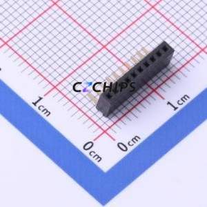 X1311FR-10-C43D24 Pin Socket Bent Lead Through Hole,P=1.27mm Connector 1x10P 1.27mm Square Hole Right Angle Insert - Product Image 1