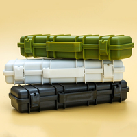 Boîte de rangement étanche en plastique solide, camouflage blanc-vert, étui tactique pour stylo, étui pour fusil, boîtes pour stylo à action à ressort