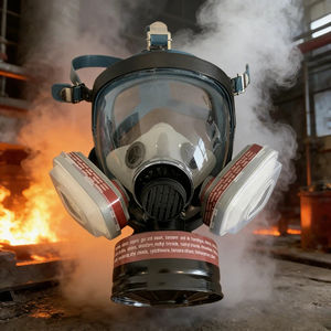 पेंटिंग, वुडवर्किंग, निर्माण, सैंडिंग, स्प्रे, रसायन, डिय आदि के लिए एर्गोनोमिक पूर्ण फेस श्वासयंत्र मास्क - Product Image 2