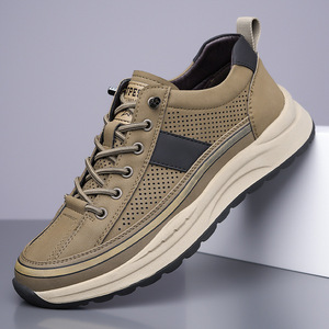 Sandales décontractées pour hommes, couleur kaki, à semelle plate, respirantes, à enfiler, pour la conduite, taille adulte 112 - Product Image 1