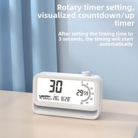 Luz nocturna integrada, termómetro, reloj despertador electrónico con cuenta atrás, temporizador visual, gestión del tiempo para estudiantes, moderno y minimalista