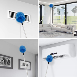 Bán buôn cao cấp giá rẻ chuyên nghiệp cobweb Bàn Chải Chổi Khăn lau bụi đầu cho quạt trần mà không cần mở rộng Telescopic xử lý cực - Product Image 5