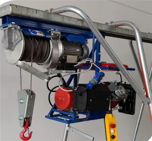 Electric hoist 0.5 ton with diesel generator with iron cable construction electric hoist construction lift hoist winch