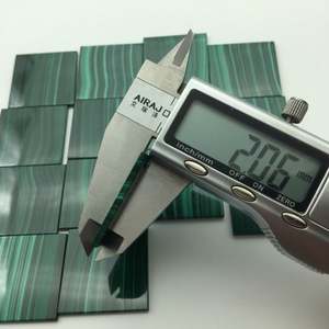 Feuille de malachite naturelle carrée de 30 à 40mm pour bijoux de bricolage - Product Image 6