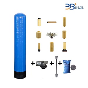 Filtro de Agua con Tanque de FRP 1054 de 125/150 psi, Color Azul/Negro, Personalizado OEM, con Accesorios para Sistema de Filtración de Agua Industrial - Product Image 1