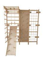 Structure d'escalade intérieure, rack de fitness et ensemble d'aventure avec planches en bois pour la maison