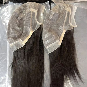 2025 nuevo diseño sin procesar cabello virgen europeo ruso piel fina Peluca de cabello humano negro Natural para mujeres - Product Image 1