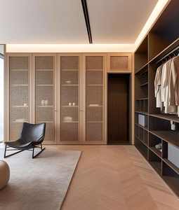 Armario vestidor portátil moderno más nuevo, armarios de dormitorio de madera de diseño de sistemas personalizados con puerta de madera maciza - Product Image 5