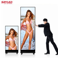 Écran d'affichage LED GOB pliable double face pour mur vidéo, P1.86 P2 P2.5, flexible et portable, pour magasin de détail