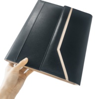 Échantillons personnalisés disponibles dossier de fichiers d'affaires pour le porte-documents juridique A4 portefeuille en cuir PU avec boucle magnétique