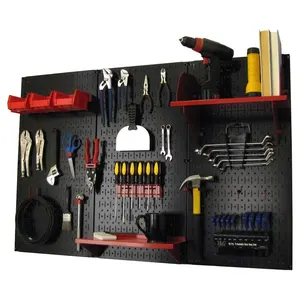 Kolay havai dolapları takım dolabı için pegboard ile çalışma masası