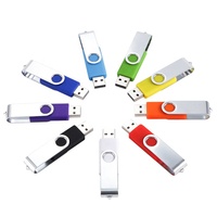 Clé USB Pivotante 128 Mo 256 Mo 512 Mo Clé USB Flash Logo Personnalisé Clé USB Mémoire Disque Rotatif Cadeau 1 Go-64 Go Clé USB