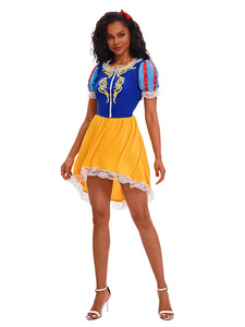 Costume de princesse <span class=keywords><strong>Blanche</strong></span>-<span class=keywords><strong>Neige</strong></span> pour femmes, pour Halloween, télévision et cinéma, avec robes pour adultes - Spectacle sur scène, cosplay - Product Image 6