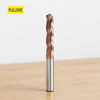 Fraise à queue en carbure monobloc de haute précision à 3 cannelures, revêtement AlTiN, pour usinage CNC de métaux OEM/ODM