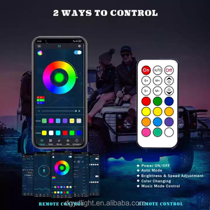 Bộ 6 Chiếc Đèn Xe Hơi Phát Sáng Màu Dream Chasing 50Cm 120Cm Dải Đèn LED Phát Sáng Dưới Ánh Sáng Điều Khiển Từ Xa Ứng Dụng Chống Nước - Product Image 3