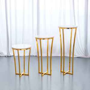Soporte de Flores Desmontable Dorado, Diseño Moderno, Romántico y Simple de Hierro, Ideal para Decoración de Bodas, Fiestas y Eventos - Product Image 3