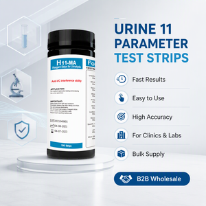 Bandelettes d'analyse <span class=keywords><strong>urinaire</strong></span> <span class=keywords><strong>11</strong></span> paramètres, évaluation de l'état du foie, des reins et des voies urinaires pour cliniques, établissements de soins infirmiers et usage privé - Product Image 3