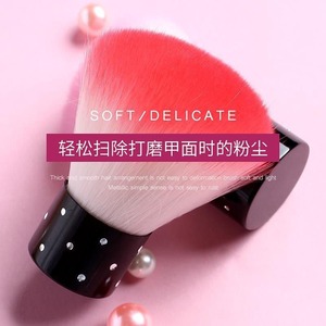 Nail Dust Brush Large Head Soft Bristle Oval Shape Plastic Handle 6.5cm For Nail Art Cleaning - Product Image 2