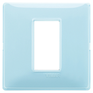 Vimar Wall <b>Switch</b> Plate 1M Reflex Water Clear Blue 8x13cm - Product Image 1