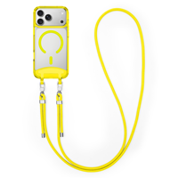 Étui de téléphone magnétique en TPU pour iPhone 18promax, anti-jaunissement, détachable, avec cordon de téléphone long et diagonal, accessoires pour téléphone