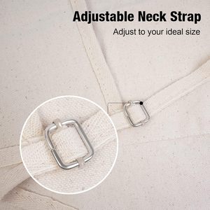 <span class=keywords><strong>Tablier</strong></span> de peintre en toile de coton biologique naturel avec 3 poches, personnalisable, réutilisable, réglable, sans manches, <span class=keywords><strong>pour</strong></span> <span class=keywords><strong>la</strong></span> cuisine - Product Image 5