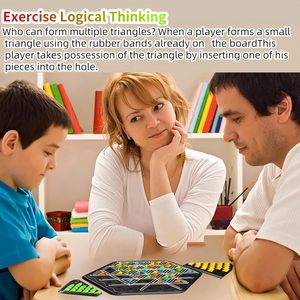 Juego de Mesa Multijugador de Triángulos Enlazados, Rompecabezas de Plástico para Niños y Adolescentes, Entrena el Pensamiento y la Competencia - Product Image 4