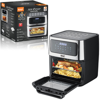 Oven Penggorengan Udara Digital Listrik Bebas Minyak Kapasitas Besar 12L dari Stainless Steel dengan Jendela Transparan dan Layar LED RAF
