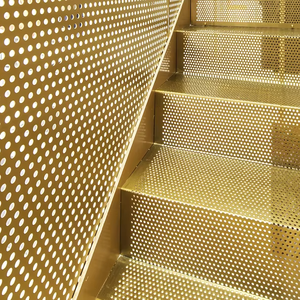 แผ่นโลหะทองเหลืองบางพิเศษแบบเจาะรู แผงตกแต่งแบบตาข่ายถัก  ได้รับการรับรองมาตรฐาน ISO9001/ROHS ขนาดตามสั่ง - Product Image 5