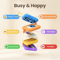 Cubo de Actividades Sensoriales Educativo de Plástico con Interruptores y Botones Giratorios para Niños Pequeños - Aprendizaje Temprano y Juego Independiente
