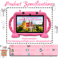 Tablet Anak Android 12 7 Inci Terlaris 2GB+32GB RAM/ROM Kamera Ganda MTK Quad Core Baterai 3000MAH Wi-Fi Resolusi 1024x600