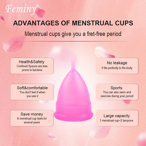 Copa Menstrual pequeña ecológica para mujer, Copa Menstrual Yoni Menstrual de silicona antiderrame - Product Image 4