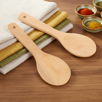 Cuillère à riz classique personnalisée en bois naturel durable antiadhésive, très vendue, pour cuiseur à riz de cuisine