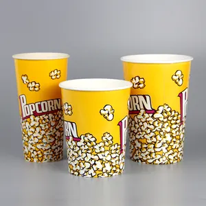 Одноразовый бумажный ковш для попкорна с логотипом на заказ