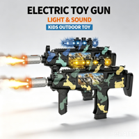 Pistolet jouet militaire pour enfants avec lumière et son, camouflage, vibration électrique, tir, pour garçons, avec effets de brouillard clignotant, pour jeu d'imitation