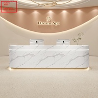Bureau de réception minimaliste moderne en bois massif à hauteur réglable pour salons de beauté, cliniques esthétiques médicales, gestion de la peau