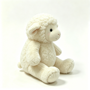 Customized Soft blush cheek lamb plush doll Plush white farm sheep bedtime buddy Curly wool texture lamb stuffed animal - Product Image 5