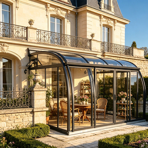 Véranda en aluminium et verre toutes saisons, isolée, à <span class=keywords><strong>double</strong></span> <span class=keywords><strong>vitrage</strong></span>, pour extension de jardin - Product Image 1