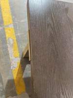 Table rectangulaire simple en bois avec support en métal Table à manger en bois massif Tables à manger pour usage domestique Meubles personnalisables