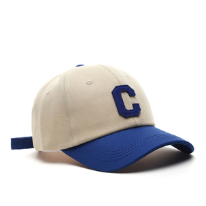 Casquettes de baseball classiques en coton patchwork lettre <span class=keywords><strong>C</strong></span> de couleur unie pour l'extérieur casquettes pare-soleil à visière pour les sports d'extérieur - Product Image 4