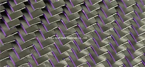 3K240G Purple Silver Double Silk Twill Carbon Fiber Fabric