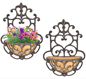 Liner Antique <span class=keywords><strong>Victoria</strong></span> Style Soporte para macetas <span class=keywords><strong>de</strong></span> pared <span class=keywords><strong>de</strong></span> <span class=keywords><strong>hierro</strong></span> fundido Barandilla para exteriores - Product Image 1