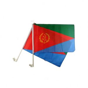 Bandera de Ventana Eritrea de Tela de Poliéster Impresa al por Mayor, Bandera Nacional Personalizada de Eritrea para Coche, Publicidad del País - Product Image 1