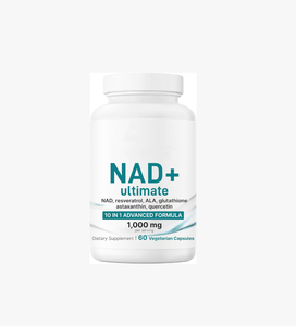 Stock entrepôt US Dropship NAD+ Ultimate Complex 1 000 mg |   60 capsules végétales |   Formule du voie <span class=keywords><strong>de</strong></span> transport NMN |   10-en-1 avec Resvératrol - Product Image 1