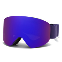 Masque de ski/snowboard NJ avec lentille détachable, anti-buée, compatible OTG, protection UV400, polarisé, lentille torique, résistant à l'eau, pour jeunes