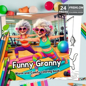 Livre de coloriage amusant pour grands-parents, relaxation pour adultes, anti-stress, art-thérapie avec thèmes de yoga, de jardin et d'animaux, cadeau |   Ligne audacieuse, couleur facile - Product Image 3