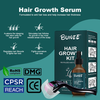 Marque privée Derma Roller Kit d'huile de croissance des cheveux Stimuler le cuir chevelu Repousse des cheveux Sérum essentiel Pour Hommes Femmes Saw Palmetto